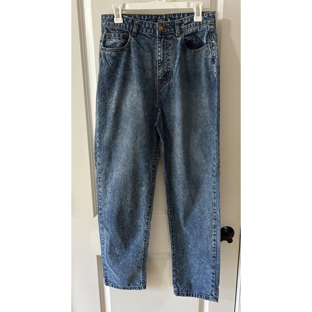Nasty Gal Women’s Size 8 Acid Washed High Waisted Mom Jeans Y2K